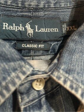 Polo Ralph Lauren Men’s Classic Fit Denim Button Down Shirt XXL